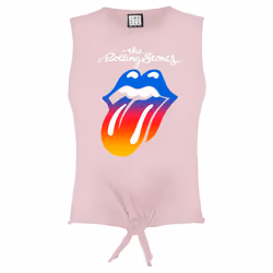 Amplified Womens/Ladies Rainbow Tongue The Rolling Stones Crop Top - XL, Pink