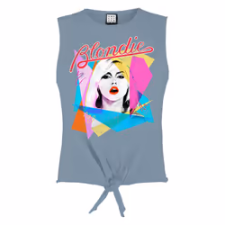 Amplified Womens/Ladies Ahoy 80s Blondie Crop Top - XL, Strange Blue