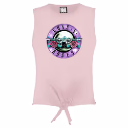 Amplified Womens/Ladies Tonal Bullet Guns N Roses Sleeveless Crop Top - XL, Pink