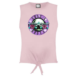 Amplified Womens/Ladies Tonal Bullet Guns N Roses Sleeveless Crop Top - XL, Pink