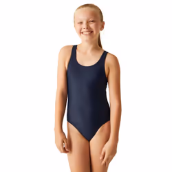 Regatta Girls Katrisse Plain One Piece Swimsuit - 15-16 Years, Navy