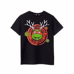 Teenage Mutant Ninja Turtles Boys Get Into The Ninja Spirit T-Shirt - 13-14 Years, Black