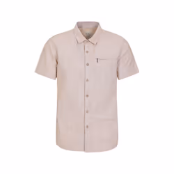 Mountain Warehouse Mens Coconut Slub Short-Sleeved Shirt - XS, Yellow