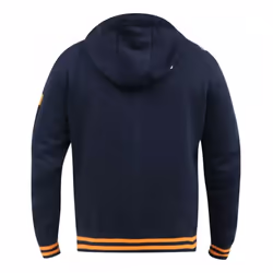 D555 Mens Flanders Printed Full Zip Hoodie - XXL, Navy