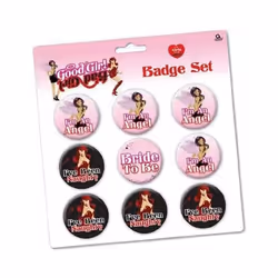 Amscan Good Girl/Bad Girl Badge Set (Pack of 9)