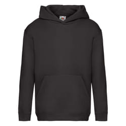 Fruit of the Loom Childrens/Kids Premium Hooded Sweatshirt - 12-13 Years, Black