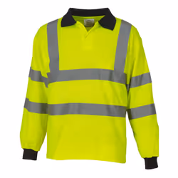 Yoko Mens High-Vis Long-Sleeved Polo Shirt - XXL, Yellow