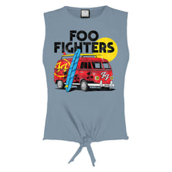Amplified Womens/Ladies Camper Van Foo Fighters Sleeveless Crop Top - XL, Strange Blue