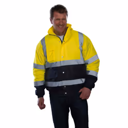 Yoko Unisex Adult Two Tone High-Vis Bomber Jacket - XXL, Yellow/Navy
