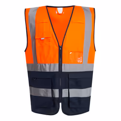 Regatta Mens Pro Executive Hi-Vis Vest - 3XL, Orange/Navy