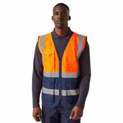 Regatta Mens Pro Executive Hi-Vis Vest - 3XL, Orange/Navy