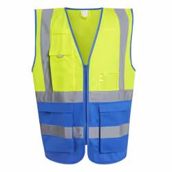 Regatta Mens Pro Executive Hi-Vis Vest - XL, Yellow/Royal Blue