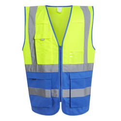 Regatta Mens Pro Executive Hi-Vis Vest - XL, Yellow/Royal Blue