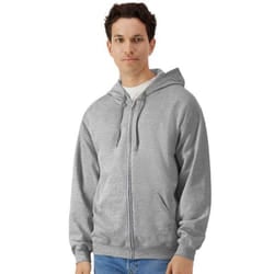 Gildan Mens Softstyle Midweight Full Zip Hoodie - S, Sports Grey