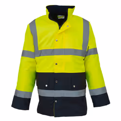 Yoko Unisex Adult Motorway Two Tone Hi-Vis Jacket - S, Yellow/Navy