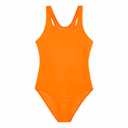 Regatta Girls Katrisse Floral Textured One Piece Swimsuit - 9-10 Years, Satsuma