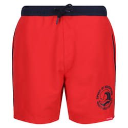Regatta Mens Bentham Swim Shorts - M, High Risk Red/Navy