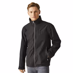 Regatta Mens Ascender Waterproof Soft Shell Jacket - XL, Black/Mineral Grey