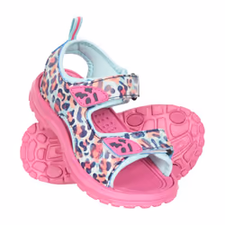 Mountain Warehouse Girls Animal Print Sandals - 7 UK Child, Pink
