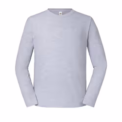 Fruit of the Loom Mens Iconic 195 Premium Ringspun Cotton Long-Sleeved T-Shirt - M, Heather Grey