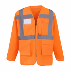 Yoko Mens Executive Hi-Vis Long-Sleeved Waistcoat - 3XL, Orange