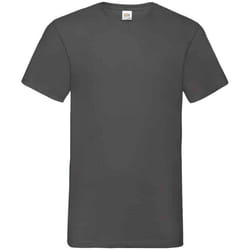 Fruit of the Loom Mens Valueweight V Neck T-Shirt - S, Light Graphite