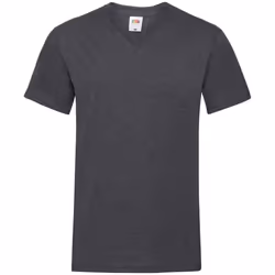 Fruit of the Loom Mens Valueweight V Neck T-Shirt - 3XL, Dark Heather Grey