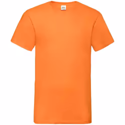 Fruit of the Loom Mens Valueweight V Neck T-Shirt - M, Orange