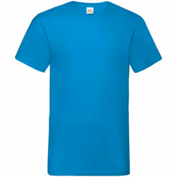 Fruit of the Loom Mens Valueweight V Neck T-Shirt - 3XL, Azure Blue