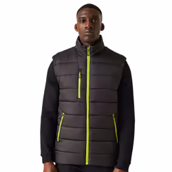 Regatta Mens Navigate Thermal Body Warmer - S, Black/Lime Green