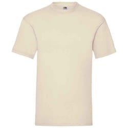 Fruit of the Loom Mens Valueweight T-Shirt - L, Natural