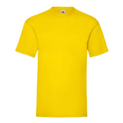 Fruit of the Loom Mens Valueweight T-Shirt - S, Yellow