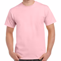 Gildan Adults Unisex Heavy Cotton T Shirt - M, Light Pink