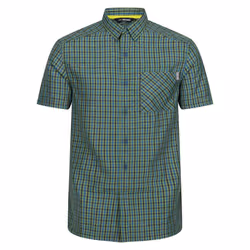 Regatta Mens Kalambo VIII Checked Shirt - S, Piquant Green/Moroccan Blue
