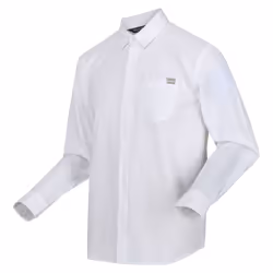 Regatta Mens Babbinswood Linen Shirt - L, White