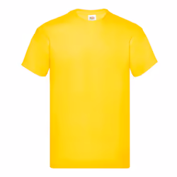 Fruit of the Loom Mens Original Heather T-Shirt - S, Yellow