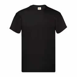 Fruit of the Loom Mens Original Heather T-Shirt - 5XL, Black
