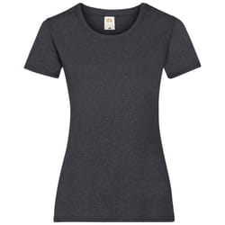 Fruit of the Loom Womens/Ladies Valueweight Heather Lady Fit T-Shirt - 14 UK, Dark Heather Grey