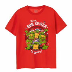 Teenage Mutant Ninja Turtles Mens From Our Sewer To Yours T-Shirt - M, Red