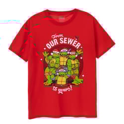 Teenage Mutant Ninja Turtles Mens From Our Sewer To Yours T-Shirt - M, Red