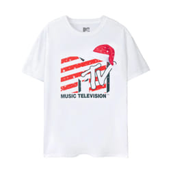 MTV Unisex Adult Santa Hat T-Shirt - 3XL, White