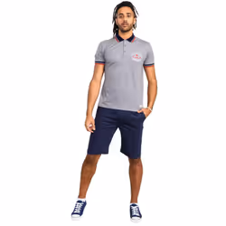 D555 Mens Mersea Pique Embroidered Kingsize Polo Shirt - 3XL, Grey Marl