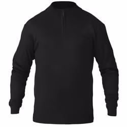 Duke Mens Giuseppe 1 D555 Knitted Quarter Zip Kingsize Sweatshirt - 3XL, Black