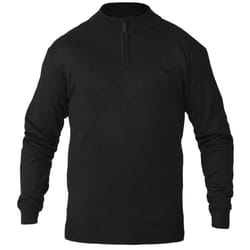 Duke Mens Giuseppe 1 D555 Knitted Quarter Zip Kingsize Sweatshirt - 3XL, Black