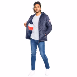Duke Mens Angus D555 Diamond Quilted Kingsize Puffer Jacket - 5XL, Navy