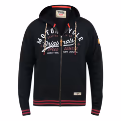 Duke Mens Patrick D555 Text Kingsize Full Zip Hoodie - XXL, Black