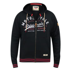 Duke Mens Patrick D555 Text Kingsize Full Zip Hoodie - XXL, Black