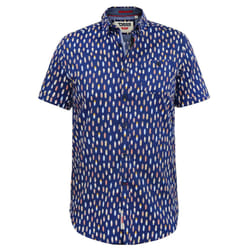 D555 Mens Hackford Short-Sleeved Shirt - S, Navy