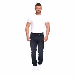 D555 Mens Hockliffe Denim Stretch Jeans - 48XL, Dark Wash