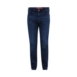 D555 Mens Putney Knitted Denim Stretch Jeans - 40L, Dark Wash